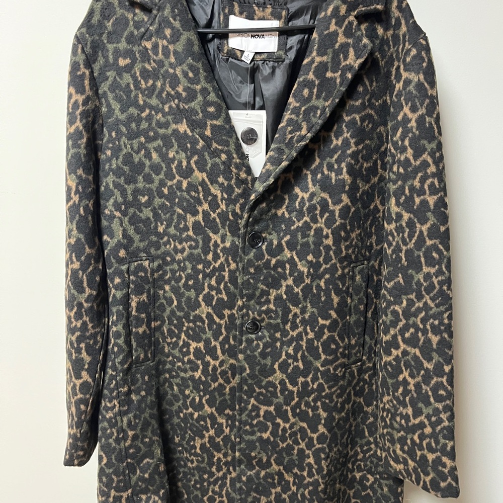Fashion Nova Leopard Print Pea Coat